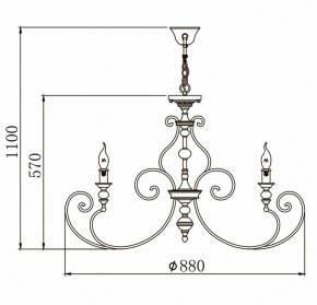 Подвесная люстра Maytoni Karina H631-PL-08-B в Ижевске - izhevsk.mebel24.online | фото 3