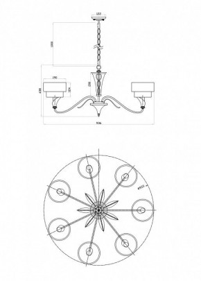 Подвесная люстра Maytoni Lillian H311-07-G в Ижевске - izhevsk.mebel24.online | фото 6