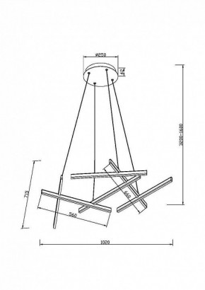 Подвесная люстра Maytoni Line MOD016PL-L80GK в Ижевске - izhevsk.mebel24.online | фото 4