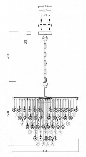 Подвесная люстра Maytoni Linn MOD091PL-07CH в Ижевске - izhevsk.mebel24.online | фото 4