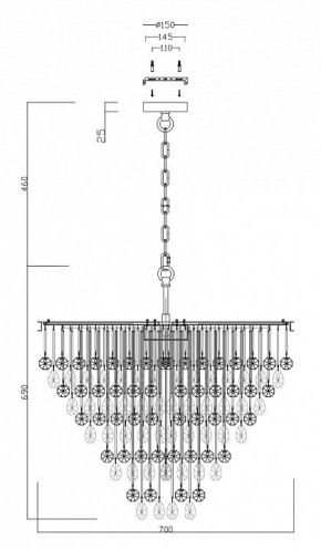 Подвесная люстра Maytoni Linn MOD091PL-09CH в Ижевске - izhevsk.mebel24.online | фото 3