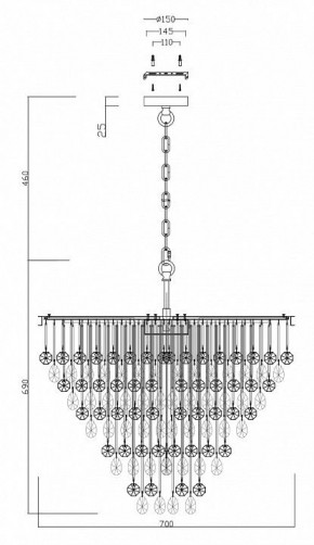 Подвесная люстра Maytoni Linn MOD091PL-09G в Ижевске - izhevsk.mebel24.online | фото 4