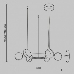 Подвесная люстра Maytoni Mind MOD299PL-L60BC3K в Ижевске - izhevsk.mebel24.online | фото 4