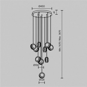 Подвесная люстра Maytoni Pharao MOD361PL-L41BS3K в Ижевске - izhevsk.mebel24.online | фото 4