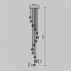 Подвесная люстра Maytoni Pharao MOD361PL-L58BS3K в Ижевске - izhevsk.mebel24.online | фото 4