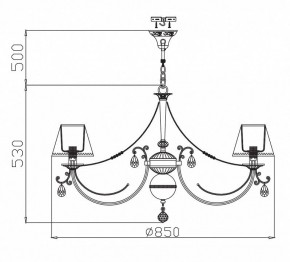 Подвесная люстра Maytoni Soffia RC093-PL-08-R в Ижевске - izhevsk.mebel24.online | фото 5