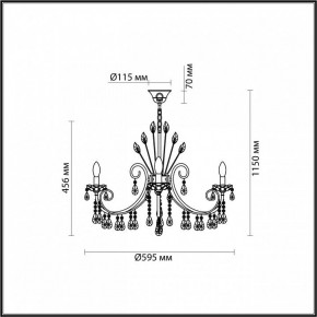 Подвесная люстра Odeon Light Versia 4977/6 в Ижевске - izhevsk.mebel24.online | фото 5