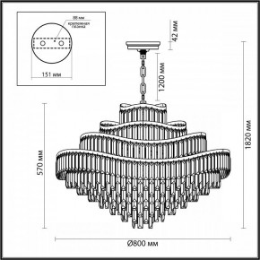 Подвесная люстра Odeon Light Wayta 5073/25 в Ижевске - izhevsk.mebel24.online | фото 5