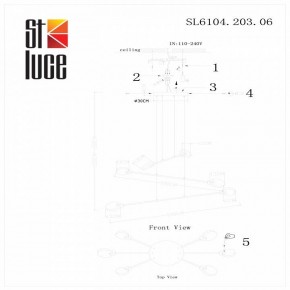 Подвесная люстра ST-Luce Montecelio SL6104.203.06 в Ижевске - izhevsk.mebel24.online | фото 4