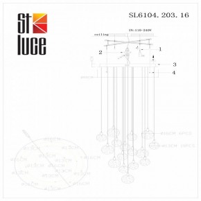 Подвесная люстра ST-Luce Montecelio SL6104.203.16 в Ижевске - izhevsk.mebel24.online | фото 3