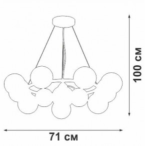 Подвесная люстра Vitaluce V48410 V48410-8/12S в Ижевске - izhevsk.mebel24.online | фото 3