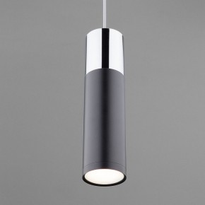 Подвесной светильник Eurosvet Double Topper 50135/1 LED хром/черный в Ижевске - izhevsk.mebel24.online | фото 2