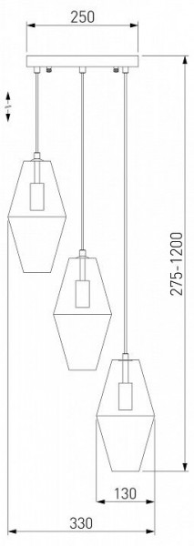 Подвесной светильник Eurosvet Prism 50236/3 янтарный в Ижевске - izhevsk.mebel24.online | фото 4