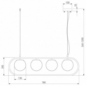 Подвесной светильник Eurosvet Ringo 50089/4 хром в Ижевске - izhevsk.mebel24.online | фото 3