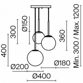 Подвесной светильник Maytoni Basic form MOD321PL-03B в Ижевске - izhevsk.mebel24.online | фото 6