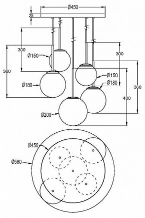 Подвесной светильник Maytoni Basic form MOD321PL-05G1 в Ижевске - izhevsk.mebel24.online | фото 4