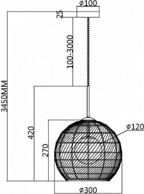 Подвесной светильник Maytoni CANE MOD204PL-01B1 в Ижевске - izhevsk.mebel24.online | фото 3