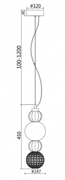 Подвесной светильник Maytoni Collar P069PL-L17CH3K в Ижевске - izhevsk.mebel24.online | фото 3