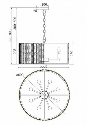 Подвесной светильник Maytoni Facet MOD094PL-08CH в Ижевске - izhevsk.mebel24.online | фото 3