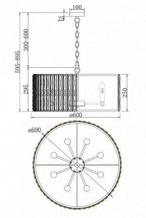 Подвесной светильник Maytoni Facet MOD094PL-08G в Ижевске - izhevsk.mebel24.online | фото 3