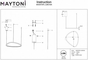 Подвесной светильник Maytoni Glint MOD072PL-L28CH3K в Ижевске - izhevsk.mebel24.online | фото 4