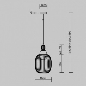 Подвесной светильник Maytoni Levitation MOD376PL-01G1 в Ижевске - izhevsk.mebel24.online | фото 5