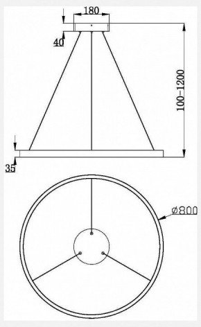 Подвесной светильник Maytoni Rim 1 MOD058PL-L42W3K в Ижевске - izhevsk.mebel24.online | фото 3