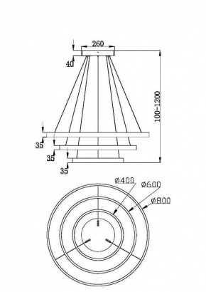 Подвесной светильник Maytoni Rim 3 MOD058PL-L100W3K в Ижевске - izhevsk.mebel24.online | фото 5