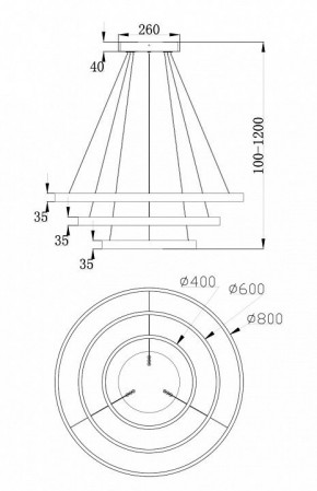 Подвесной светильник Maytoni Rim MOD058PL-L100W4K в Ижевске - izhevsk.mebel24.online | фото 6