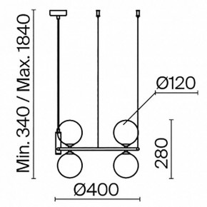 Подвесной светильник Maytoni Ring MOD013PL-04BS1 в Ижевске - izhevsk.mebel24.online | фото 6