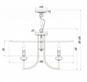 Подвесной светильник Maytoni Roma ARM006PL-08G в Ижевске - izhevsk.mebel24.online | фото 4