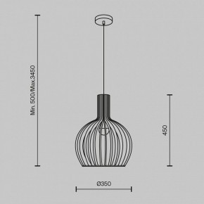 Подвесной светильник Maytoni Roots MOD194PL-01W в Ижевске - izhevsk.mebel24.online | фото 3