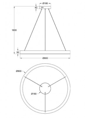 Подвесной светильник Maytoni Saturno MOD415PL-L60BS4K в Ижевске - izhevsk.mebel24.online | фото 4