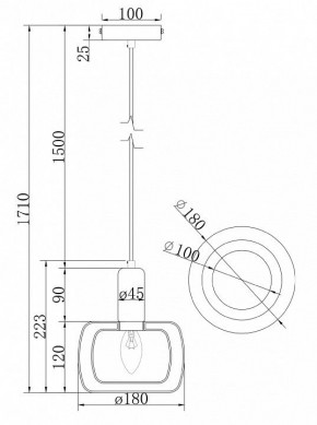Подвесной светильник Maytoni Vision MOD411PL-01G в Ижевске - izhevsk.mebel24.online | фото 7