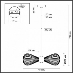Подвесной светильник Odeon Light Elica 5402/2 в Ижевске - izhevsk.mebel24.online | фото 4