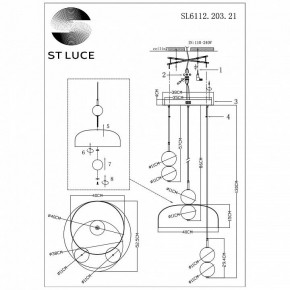 Подвесной светильник ST-Luce Ode SL6112.203.21 в Ижевске - izhevsk.mebel24.online | фото 5