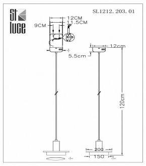 Подвесной светильник ST-Luce Oltarno SL1212.203.01 в Ижевске - izhevsk.mebel24.online | фото 4