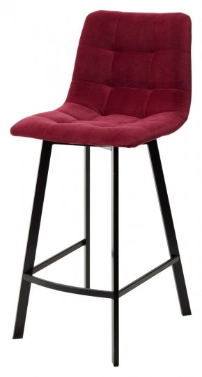 Полубарный стул CHILLI-QB SQUARE винный #16, велюр / черный каркас (H=66cm) М-City в Ижевске - izhevsk.mebel24.online | фото 2