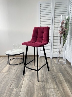 Полубарный стул CHILLI-QB SQUARE винный #16, велюр / черный каркас (H=66cm) М-City в Ижевске - izhevsk.mebel24.online | фото 4