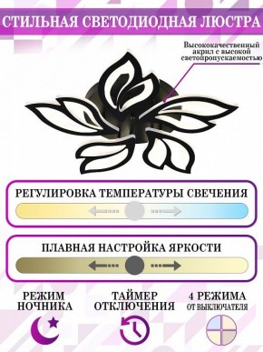 Потолочная люстра Natali Kovaltseva High-Tech Led Lamps HIGH-TECH LED LAMPS 82006 BLACK в Ижевске - izhevsk.mebel24.online | фото 5
