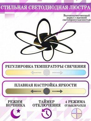 Потолочная люстра Natali Kovaltseva High-Tech Led Lamps HIGH-TECH LED LAMPS 82008 BLACK в Ижевске - izhevsk.mebel24.online | фото 5