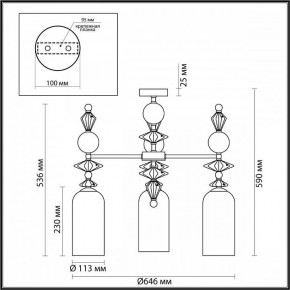 Потолочная люстра Odeon Light Bizet 4855/3C в Ижевске - izhevsk.mebel24.online | фото 3