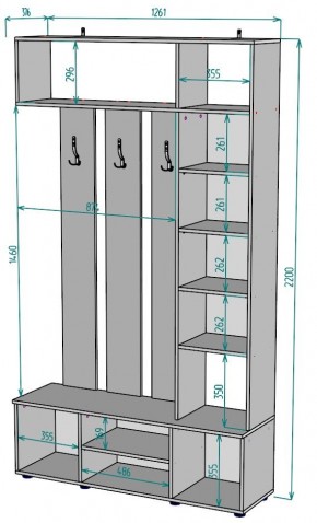Прихожая с зеркалом V20_M в Ижевске - izhevsk.mebel24.online | фото 2