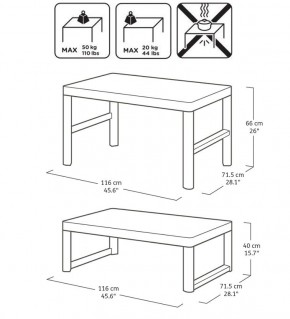 Раскладной стол Лион с регулируемой высотой столешницы (Lyon rattan table) графит (h400/650) в Ижевске - izhevsk.mebel24.online | фото 4