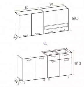 РИО-2 ЛДСП Кухонный гарнитур 1,6 м в Ижевске - izhevsk.mebel24.online | фото 7