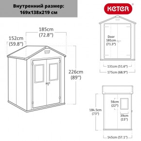 Сарай Манор 6*5 TWF (два окна на фасаде) MANOR 6x5 DD (two windows at the front) в Ижевске - izhevsk.mebel24.online | фото 2