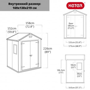 Сарай Манор 6x5DD (Manor 6x5DD) cерый/белый в Ижевске - izhevsk.mebel24.online | фото 3