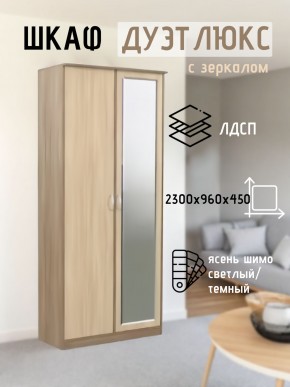 Шкаф 2-х створчатый Дуэт Люкс с зеркалом в Ижевске - izhevsk.mebel24.online | фото 4