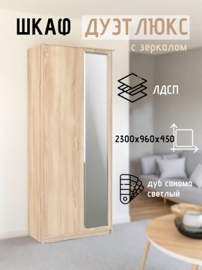 Шкаф 2-х створчатый Дуэт Люкс с зеркалом в Ижевске - izhevsk.mebel24.online | фото 7