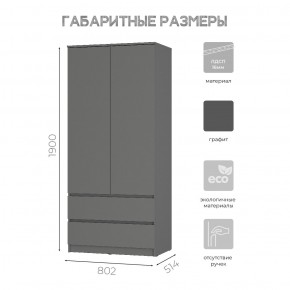 Шкаф 2-х створчатый Симпл ШК-03 (графит) в Ижевске - izhevsk.mebel24.online | фото 6